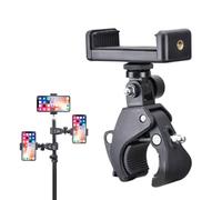 Wjelet Support de micro pour téléphone rotatif à 360°, support de téléphone universel pour diffusion en direct, prise de vue vidéo, voyage, compatible avec la plupart des smartphones iPhone Samsung