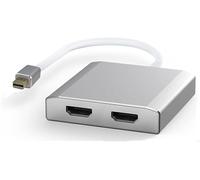 WJESOG 1x2 Mini Displayport vers Double HDMI, MDP vers 2 hub HDMI Prise en Charge du Transport Multi-Flux Prise en Charge de la résolution 4K MST、SST