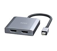 WJESOG Répartiteur Mini DisplayPort vers Double HDMI, Double Résolution 4K@60Hz, hub DP vers 2 HDMI, Transport Multi-Flux, Compatible 4K pour Windows et Mac.