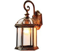 WJFLUCK Applique Murale d'intérieur à LED, Applique Murale, Lampe de Chevet de Chambre à Coucher à énergie rétro, Applique Murale Antique Anti-Pluie, Applique Murale décorative en Verre IP44