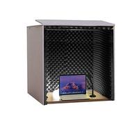 WJFLUCK Cabine insonorisée Portable Cabine vocale Portable 80 * 80 * 80CM pour Studio à Domicile, Enregistrement de Microphone, Bouclier d'isolation, Mousse absorbante Haute densité pour filtrer la