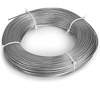 WJFLUCK Câble métallique en Acier Inoxydable pour Balustrade intérieure et extérieure, diamètre 3 mm, 1 à 100 m Extra long/30 m/98,4 Pieds