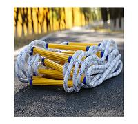 WJFLUCK Échelle de sécurité en Corde, échelles d'urgence, échelle Souple avec Crochets pour évasion de la fenêtre et du Balcon 3M 5M 8M 10M 15M 20M/6M