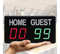 WJFLUCK Tableau d'affichage électronique, Tableau d'affichage Portable, Tableau d'affichage numérique pour Jeux d'intérieur, Maintien des Scores de 1 à 99, Distance visuelle de 200 à 300 mètres