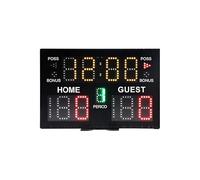 WJFLUCK Tableau d'affichage numérique de Basket-Ball, Tableau d'affichage électronique avec télécommande, alimenté par Batterie Rechargeable, avec Buzzer 90 DB, minuterie de Course pour Basket-Ball,