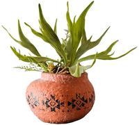 WJFMZS Jardinière Pot De Fleurs - Pot De Fleurs en Terre Cuite Dinde Maroc Récipient, Antique À Base De Plantes Cactus Succulentes Panier Ciment Vase Décoration pour Intérieur Extérieur Jardin Ménage