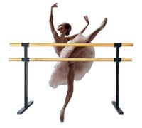 WJFTODAY Barre de Danse Mobile en Acier pour Exercices de Danse, supportant jusqu'à 150 kacier pour Exercices de Danse, supportant jusqu'à 150 kg, idéale pour Les étirements à Domicile, Noire, 100 cm