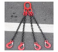 WJFTODAY Chaînes de Levage, 5 tonnes, 4 brins avec Crochets | Élingue de Levage Robuste e en Acier allié G80 | Palan pour Charges Lourdes | Longueur : 2,5 m | Solutions de gréement à chaînes durables