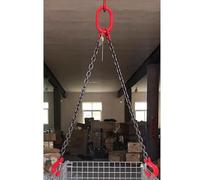 WJFTODAY Chaînes de Levage, élingue à 2 Voies, Acier au manganèse G80, capacité de 3 tonnde 3 tonnes, élingue Durable pour Une Utilisation avec des équipements Lourds dans Les usines et Les entrepôts