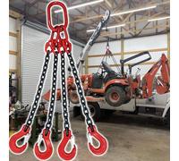 WJFTODAY Chaînes de Levage, Sangles de Levage Professionnelles en Acier au manganèse G80 cité de 2 tonnes (4 409 LB), Longueur de 4 m (13,1 pi) - Utilisation intérieure/extérieure, Robuste et Durable