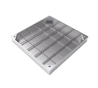 WJFTODAY Couvercle de Regard Invisible en Acier Inoxydable, Couvercle de Trou de Fosse se de Trou de Fosse septique carré avec Base et Cadre, Accessoire pour allée, Trottoir et Jardin (31,4 po/80 cm)