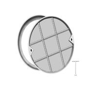 WJFTODAY Couvercle de Regard Rond/carré en Acier Inoxydable 304 - Couvercle de Drain décoe Drain décoratif Robuste avec grilles Anti-Obstruction pour Solutions de Drainage des eaux usées et pluviales