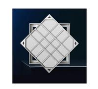 WJFTODAY Couvercle d'inspection Invisible, Trappe d'accès en Acier Inoxydable 30x30cm, coacier Inoxydable 30x30cm, Couvercle de Bassin d'eaux usées Portable pour autoroutes (Hauteur 5cm, 11,8x11,8in)