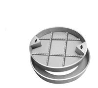 WJFTODAY Couvercle et Cadre de Regard en Acier Inoxydable, Couvercle de Fosse septique ro Fosse septique Rond de 600 mm, Couvercle de Drainage enterré pour Surfaces extérieures en Gravier et en béton