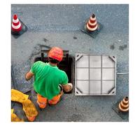 WJFTODAY Couvercles de Fosse septique Invisibles, plaques d'égout extérieures en Acier ins en Acier Inoxydable, Installation Facile, Dimensions Personnalisables (71 x 66 cm) pour Une sécurité Accrue.