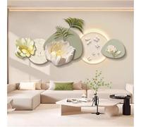WJFTODAY Décoration Murale 3D Vision, Peinture décorative LED en Relief, Lampe décorative 3D Vision, Peinture décorative LED en Relief, Lampe décorative Moderne, Salon, entrée (C, 47,2 x 15,7 Pouces)