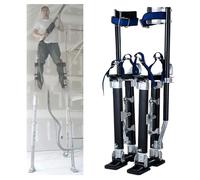 WJFTODAY Échasses de Travail, échasses Noires pour cloisons sèches, en Aluminium, avec pa, avec Patins réglables et Portables, pour Peintre, Peintre, cueillette dans Les vergers et Travail en Hauteur