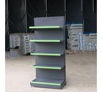 WJFTODAY Étagères murales sur Pied, gondole à 5 Niveaux pour Commerce de détail, présentol - Étagères de supermarché Simple Face, étagères combinées pour commerces de proximité, Fournitures de Bureau