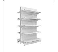 WJFTODAY Gondole de Vente au détail - Présentoir Mural à 5 étagères, Rangement Simple facupermarché et épicerie, Organisateur Polyvalent pour Fournitures de Bureau et de Magasin de spiritueux (Blanc)