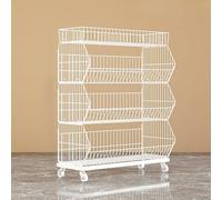 WJFTODAY Grand Chariot à Fruits et légumes à 4 ou 5 Niveaux pour supermarché, présentoir tes, étagère de Vente au détail en Acier au Carbone/Porte-Chips (60 x 45 x 140 cm / 23,6 x 17,7 x 55,1 Pouces)