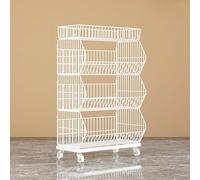 WJFTODAY Grand Chariot à Fruits et légumes à 4 ou 5 Niveaux pour supermarché, présentoir tes, étagère de Vente au détail en Acier au Carbone/Porte-Chips (60 x 45 x 110 cm / 23,6 x 17,7 x 43,3 Pouces)