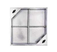 WJFTODAY Plaques et Cadres de Regards carrés en Acier Inoxydable, Conception Robuste en Tbuste en T, 40 x 40 x 5 cm, idéaux pour Les Cours, Les allées et Les trottoirs, couvercles de fosses septiques