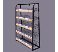 WJFTODAY Présentoir métallique pour Chewing-Gums et Boules de Gomme, Support d'étagère grir métallique pour Chewing-Gums et Boules de Gomme, Support d'étagère Gris de 61 cm de Large pour supermarché.