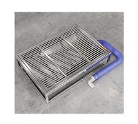 WJFTODAY Toilettes pour chien en acier inoxydable, bac d'apprentissage de la propreté pour chien, bac à litière en acier inoxydable, pour intérieur et extérieur, 60 x 40 cm