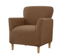 WJHDWYD Housse de Fauteuil Extensible 1 Place, Jacquard Housse de Fauteuil Club Couverture de Fauteuil Chesterfield Lavable Protecteur de Fauteuil pour Salon Tub Chair Canapé(Brun)
