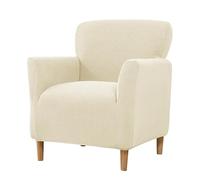 WJHDWYD Housse de Fauteuil Extensible 1 Place, Jacquard Housse de Fauteuil Club Couverture de Fauteuil Chesterfield Lavable Protecteur de Fauteuil pour Salon Tub Chair Canapé(Beige)