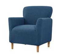 WJHDWYD Housse de Fauteuil Extensible 1 Place, Jacquard Housse de Fauteuil Club Couverture de Fauteuil Chesterfield Lavable Protecteur de Fauteuil pour Salon Tub Chair Canapé(Bleu Marine)