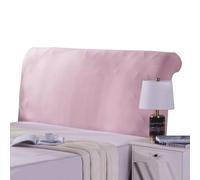 WJHDWYD Housse de tête de lit élastique for lit rembourré/Bois/Cuir Housse de tête de lit for lit Simple ou Double Housse de tête de lit rectangulaire/légèrement Arrondie(Colorerosa2,90-110cm)
