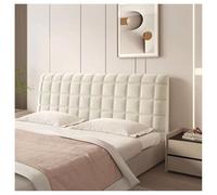 WJHDWYD Housse de tête de lit en Velours, Housse de tête de lit for lit Simple/Double, Housse de Dossier rembourrée Extensible Tout Compris(Bianco,160cm)