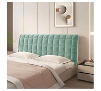 WJHDWYD Housse de tête de lit en Velours, Housse de tête de lit for lit Simple/Double, Housse de Dossier rembourrée Extensible Tout Compris(Verde Pisello,120cm)