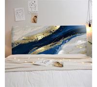 WJHDWYD Housse de tête de lit Simple/Double en marbre, Housse de tête de lit élastique Anti-poussière Tout Compris, Housse de tête de lit, décoration de Chambre à Coucher(Doro,180cm)