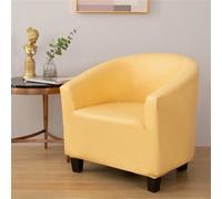 WJHDWYD Imperméable Housse de Fauteuil Cabriolet Chesterfield en Cuir Extensible 1 Place Moderne Couverture de Fauteuil Housse de Fauteuil Salon Club, Facile à Installer et à Laver(Jaune)