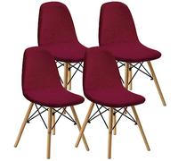 WJHDWYD Lot de 2/4/6 Housses de chaises de Salle à Manger, Style Coque, Style Moderne du Milieu du siècle, Housses de chaises d'appoint rembourrées(B1,4 PCS)