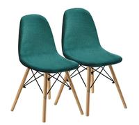WJHDWYD Lot de 2/4/6 Housses de chaises de Salle à Manger, Style Coque, Style Moderne du Milieu du siècle, Housses de chaises d'appoint rembourrées(A4,2 PCS)