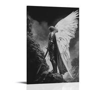WJHJZQYY A Knight Watches His Shadow Disappear before Dawn, Replaced by The Wings of Unseen Angels Poster mural décoratif moderne à suspendre 50 x 75 cm
