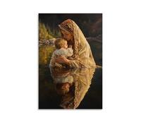 WJHJZQYY Affiche murale décorative moderne à suspendre avec inscription « Her Reflection holds The Christ Child before She Does, As The Lake Sings before The World Can » (20 x 30 cm)