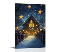 WJHJZQYY Children Hang Stars in The Chapel Rafters As Snow Swirls Like Blessings in The Winter Air Poster mural décoratif moderne à suspendre 40 x 60 cm