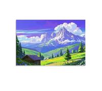 WJHJZQYY Décoration murale moderne à suspendre - 30 x 45 cm - Majesté alpine paisible