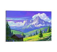 WJHJZQYY Décoration murale moderne à suspendre - 30 x 45 cm - Majesté alpine paisible