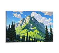 WJHJZQYY Décoration murale moderne à suspendre avec des sommets majestueux de montagnes - Nature abstraite - 20 x 30 cm