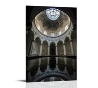 WJHJZQYY Décoration murale moderne à suspendre avec inscription « Under The Broken Dome, Rain Fills The Baptistry, Now Shimmering Like The Sky Turned Upside Down » (50 x 75 cm)