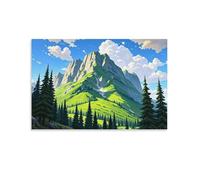WJHJZQYY Décoration murale moderne à suspendre - Motif sommets majestueux des montagnes - 50 x 75 cm