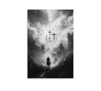 WJHJZQYY In A Dream, The Knight Sees A Sky of Cross Rising from The Clouds And Rides Toward It With Eyes Full of Peace Poster mural décoratif moderne à suspendre 20 x 30 cm
