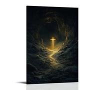 WJHJZQYY In The Darkest Cave, A Spark of Light from Christ's Touch Turns Into A Path for The Lost. Poster mural décoratif moderne à suspendre 30 x 45 cm