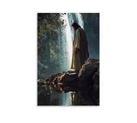 WJHJZQYY Jesus Stands behind A Waterfall, But Only His Reflection Steps Out Into The River Below. Poster mural décoratif moderne à suspendre 20 x 30 cm