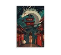 WJHJZQYY Poster d'anime - Spirited Away with Chihiro - A World Beyond Imagination - Décoration murale moderne à suspendre - 30 x 45 cm